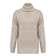 Conmoto Fashion Women Warm Solid Sweater Casual Full Sleeve Turtleneck Loose Pullover 2018 Fall OL Side Split Jumper Pull Femme