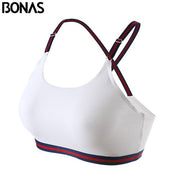 BONAS 2018 New Women Breathable Bra Adjustable Shockproof Sexy Bea Ice Mesh Sleeping Brassiere Lady Anti-sweat Running Vest