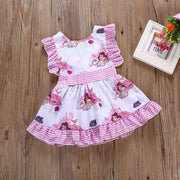 2018 Summer Baby Girl Dresses Princess Cartoon Dress with backless sleeveless  1-5y outfit clothes cute lovely party wear