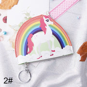 5styles Cartoon Animal Unicorn Coin Purse Girls Small Mini Change PU Leather Wallet Purse Women Key Wallet Coin Bag Kids Gifts