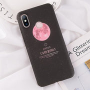 USLION Cartoon Plane Moon Stars Phone Case For Xiaomi Mi8 SE REDMI 5 5A 6 Pro Redmi Note 5 Pro Note 3 Hard PC Full Cover Cases
