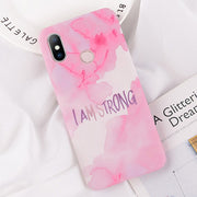 Marble Phone Case For Xiaomi 8 Mi8 SE 6 Plus Cartoon Pineapple Letter Back Cover Coque For Redmi 5 5A 6 Pro Hard PC Cases